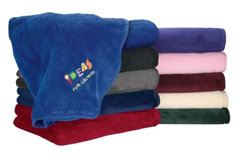 plush promotional blankets manufacturer